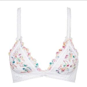 For Love and Lemons Outline Floral Bra XS